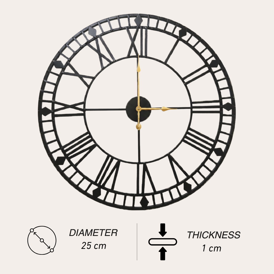 Modern Industrial Skeleton Wall Clock