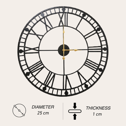 Modern Industrial Skeleton Wall Clock