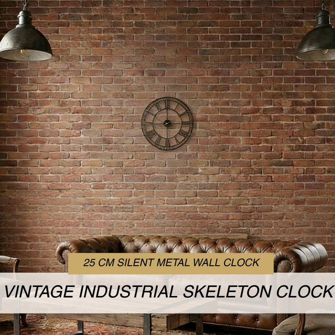 Modern Industrial Skeleton Wall Clock