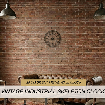 Modern Industrial Skeleton Wall Clock